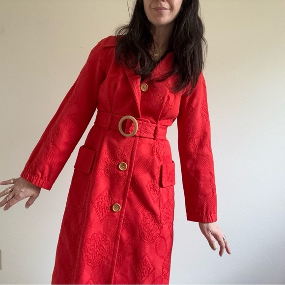 Tracy Reese Cotton Embroidered Trench 6 - Picture 1 of 16